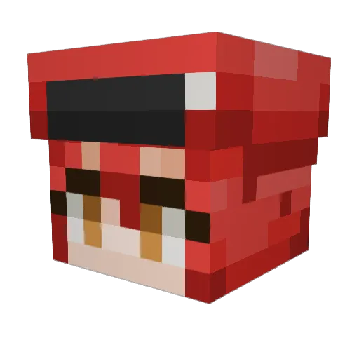 MistaHon Minecraft avatar head, 3D render