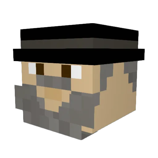 MistaJaymes Minecraft avatar head, 3D render