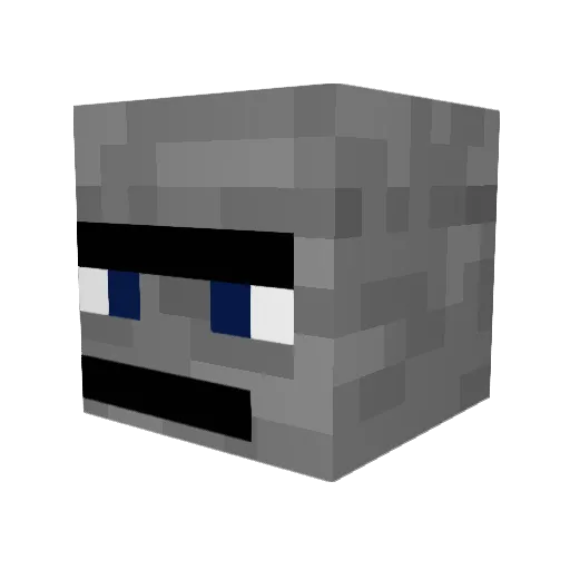MistaSmiles Minecraft avatar head, 3D render