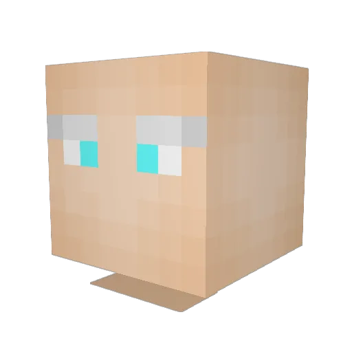 MistaaClean Minecraft avatar head, 3D render