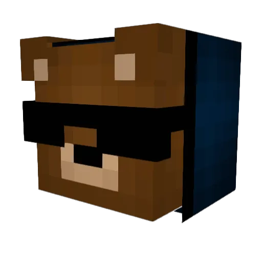 Mistake24 Minecraft avatar head, 3D render
