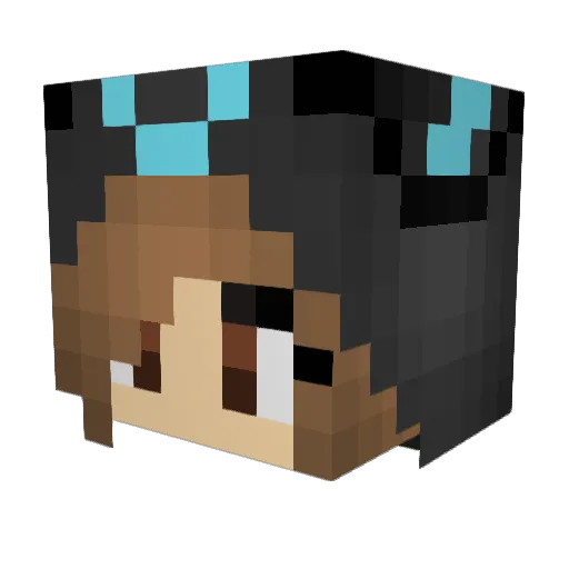 Mistborn_Vin Minecraft avatar head, 3D render
