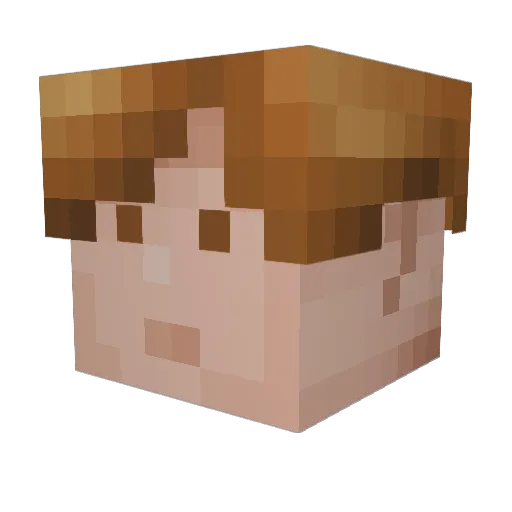 MisteRibi Minecraft avatar head, 3D render