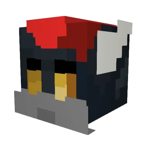 Mistelske Minecraft avatar head, 3D render