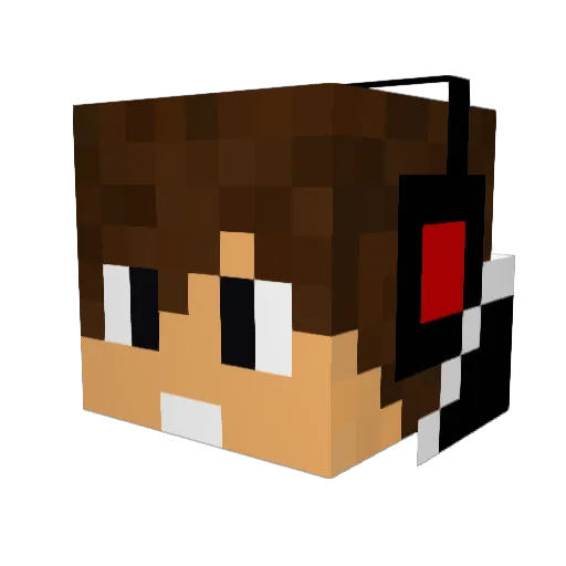 Mister17320 Minecraft avatar head, 3D render