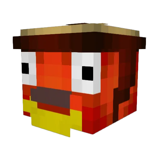 Mister40 Minecraft avatar head, 3D render