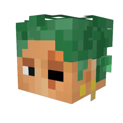 Mister8v Minecraft avatar head, 3D render