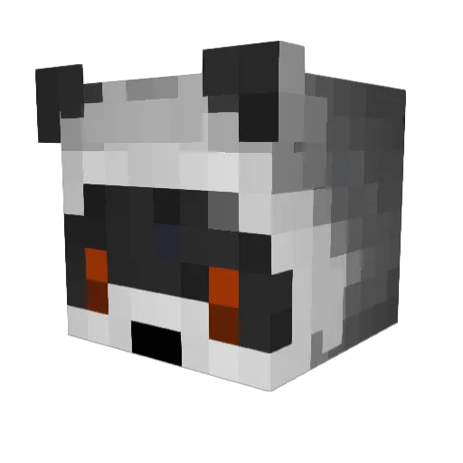 MisterAcorn Minecraft avatar head, 3D render