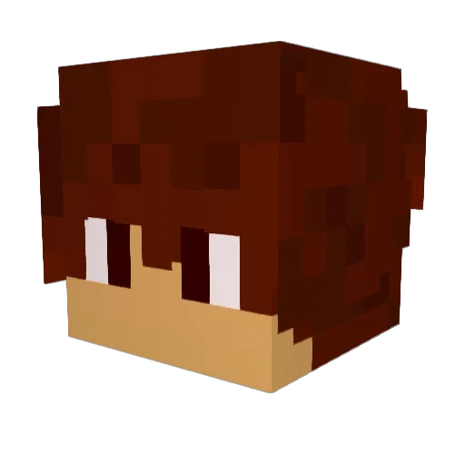 MisterAftermath Minecraft avatar head, 3D render