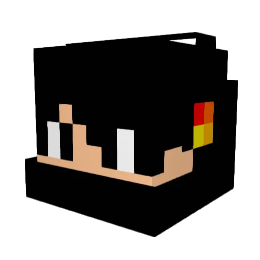 MisterBeha Minecraft avatar head, 3D render