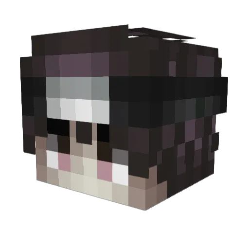 MisterBlood Minecraft avatar head, 3D render