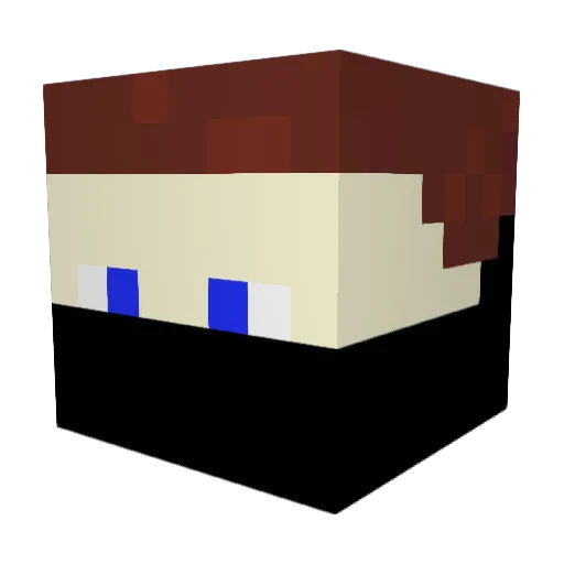 MisterBroot Minecraft avatar head, 3D render
