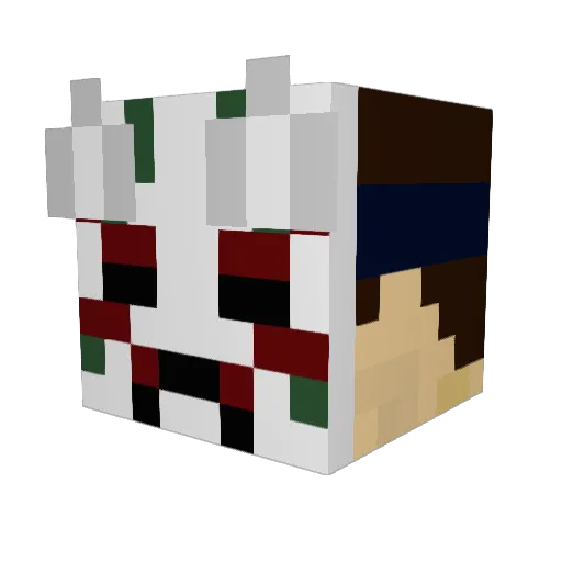 MisterCaleb Minecraft avatar head, 3D render
