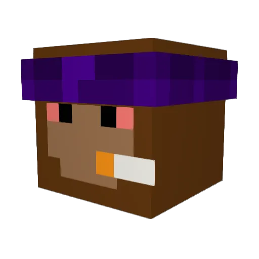 MisterCapo Minecraft avatar head, 3D render