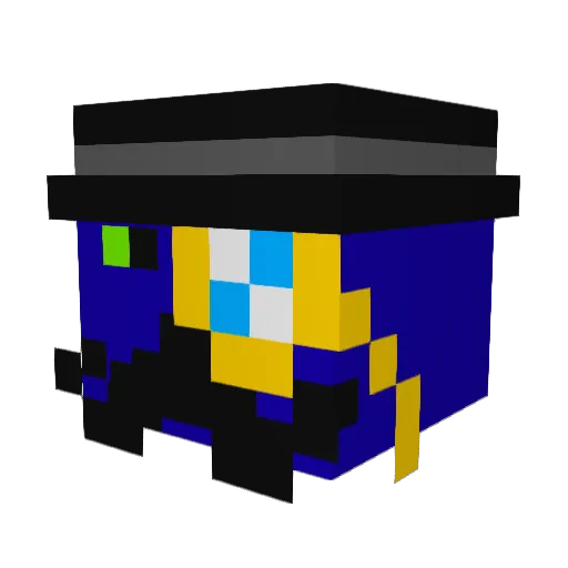 MisterCat344 Minecraft avatar head, 3D render