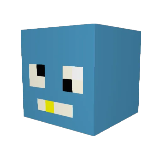 MisterClover Minecraft avatar head, 3D render