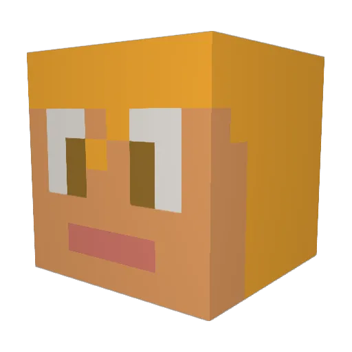 MisterComatoast Minecraft avatar head, 3D render