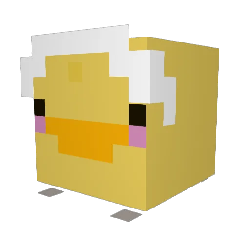 MisterCuakCuak Minecraft avatar head, 3D render