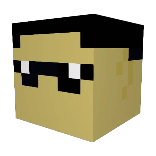 MisterDH Minecraft avatar head, 3D render