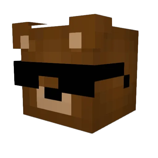 MisterDV_ Minecraft avatar head, 3D render