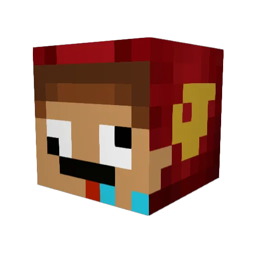 MisterFlash_ Minecraft avatar head, 3D render