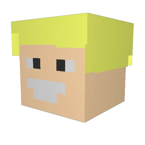 MisterGaamer Minecraft avatar head, 3D render