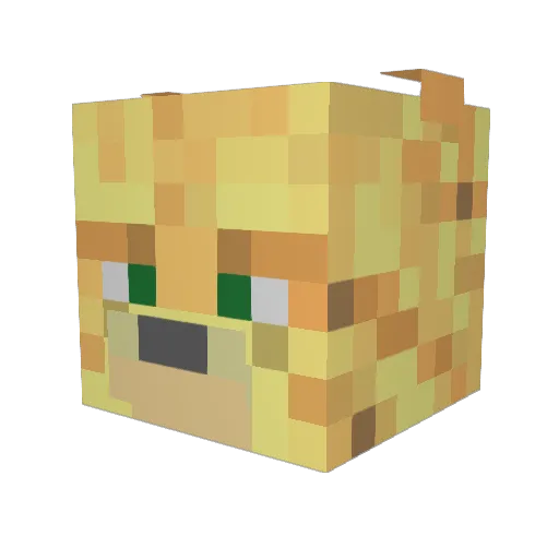 MisterItems Minecraft avatar head, 3D render