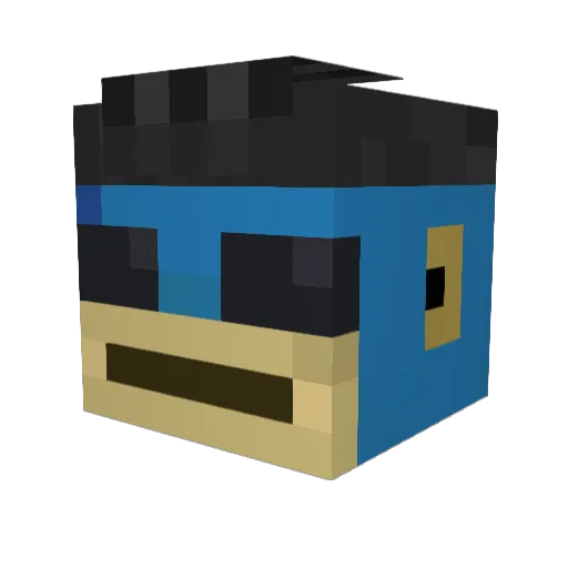 MisterJeFFas_10 Minecraft avatar head, 3D render