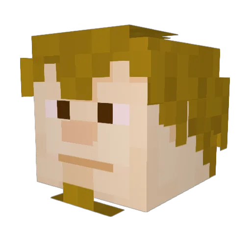 MisterJonny Minecraft avatar head, 3D render