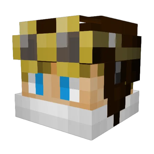 MisterKeefe Minecraft avatar head, 3D render