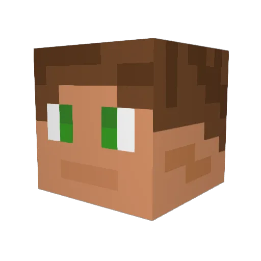 MisterKorj Minecraft avatar head, 3D render