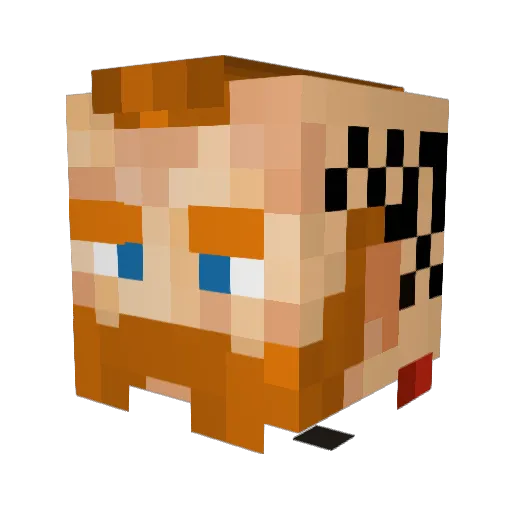 MisterLarz Minecraft avatar head, 3D render