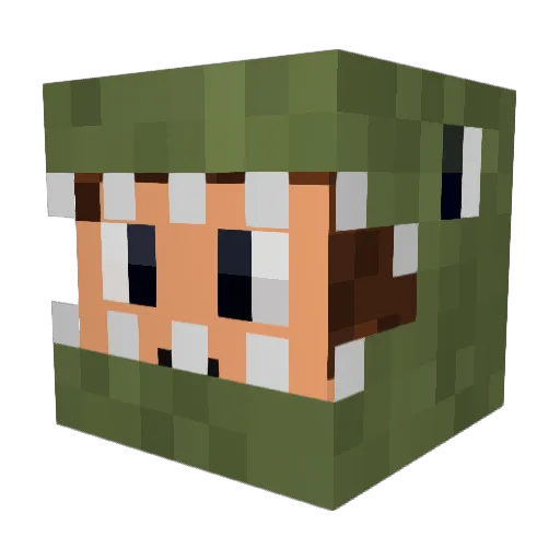 MisterLeosaurus Minecraft avatar head, 3D render