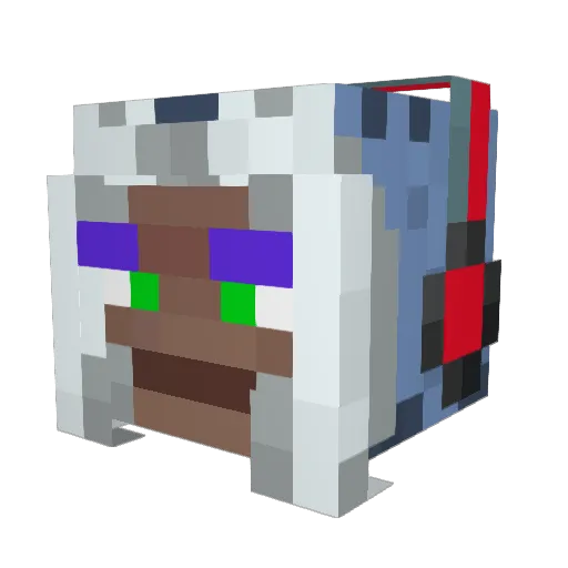 MisterLuBob Minecraft avatar head, 3D render