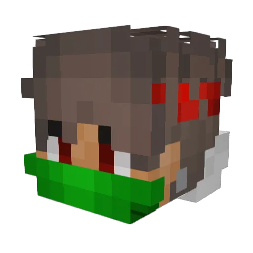 MisterLuDo Minecraft avatar head, 3D render