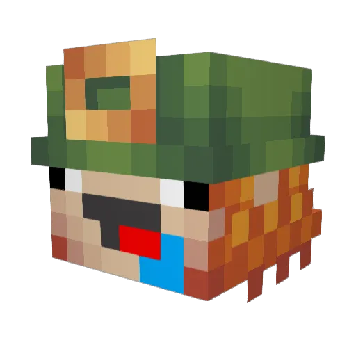 MisterLuckyCharm Minecraft avatar head, 3D render