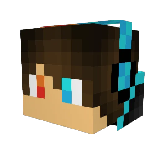 MisterMac14 Minecraft avatar head, 3D render