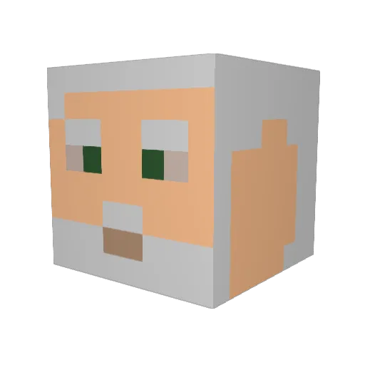 MisterManJuice Minecraft avatar head, 3D render