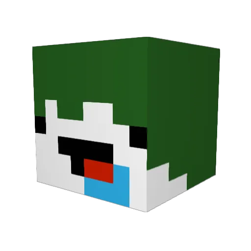 MisterMartu Minecraft avatar head, 3D render