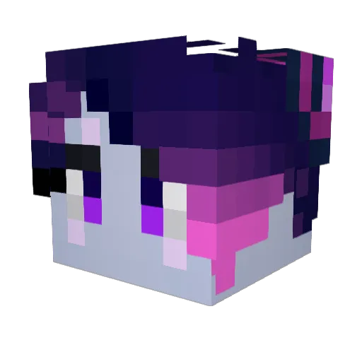 MisterMat2 Minecraft avatar head, 3D render