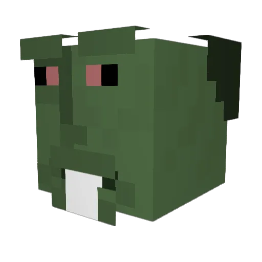 MisterMeeseeks Minecraft avatar head, 3D render