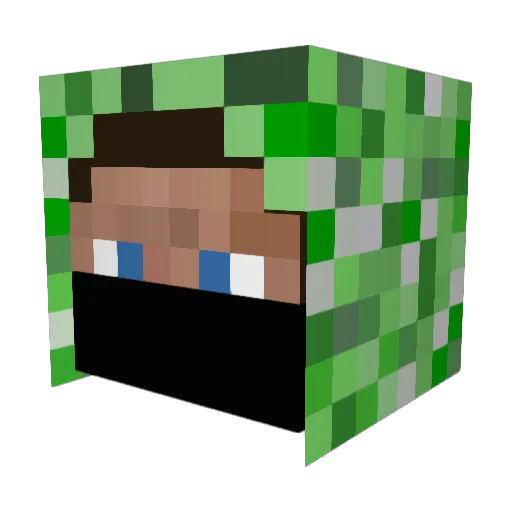 MisterMince Minecraft avatar head, 3D render