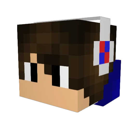 MisterNOM Minecraft avatar head, 3D render