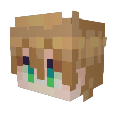 MisterSeek Minecraft avatar head, 3D render
