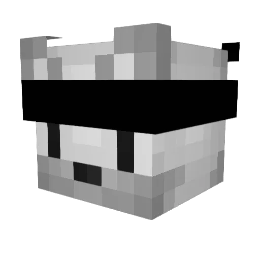 MisterSnowL_ Minecraft avatar head, 3D render