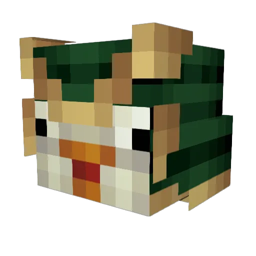 MisterTicken Minecraft avatar head, 3D render