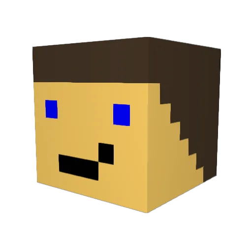 MisterTuck Minecraft avatar head, 3D render