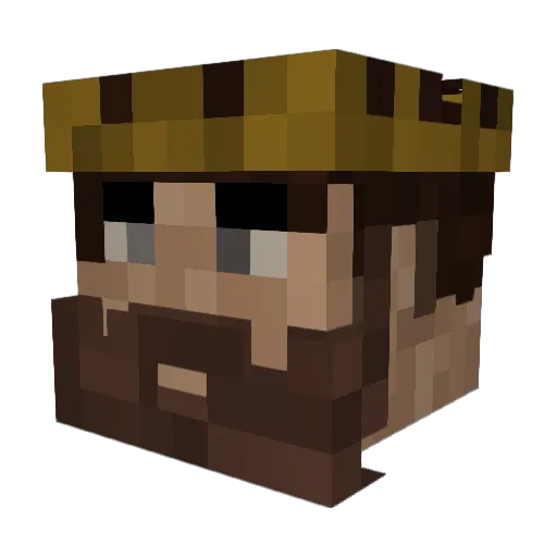 MisterWab Minecraft avatar head, 3D render