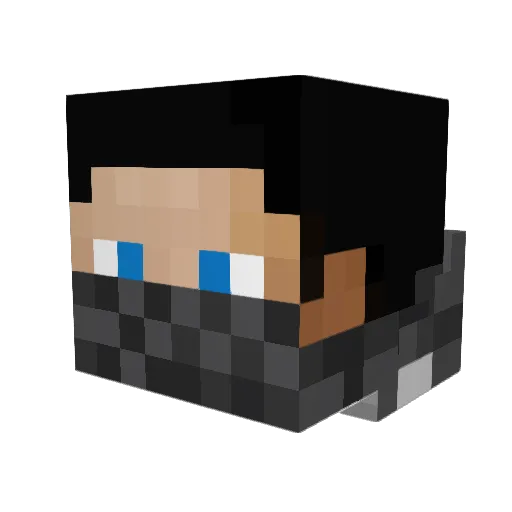 MisterWiggly Minecraft avatar head, 3D render