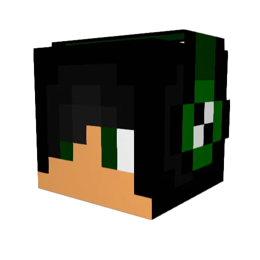 MisterYose Minecraft avatar head, 3D render